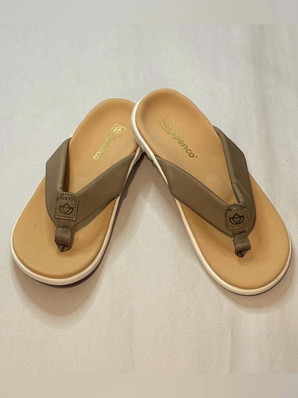 Spenco Victoria Women's Memory Foam Arch Support Thong Sandals Size 6.5B Taupe